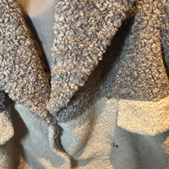 7 For All Mankind Teddy Two-Tone Brown and Tan Women's Coat - Picture 4 of 5